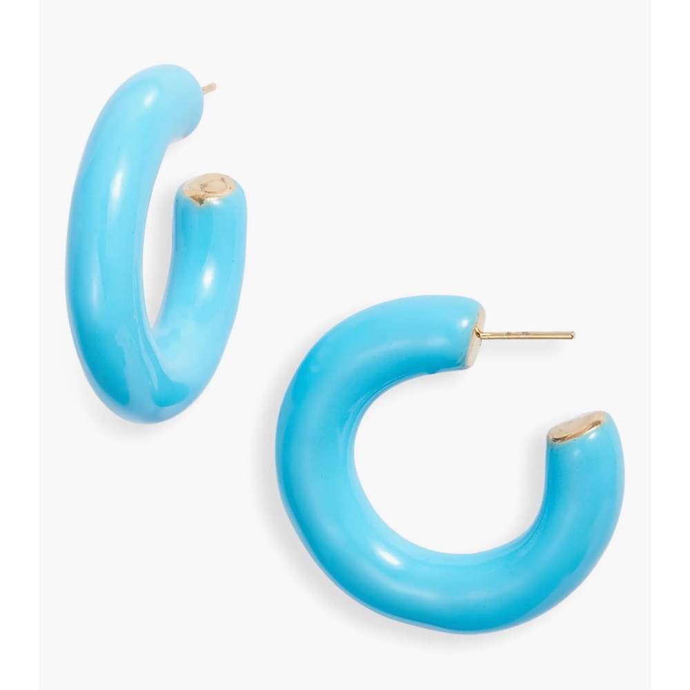 SHYMI Large Enamel Tube Hoop Earrings